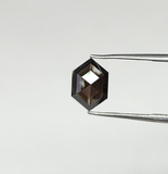1.40ct   9.65x6.55x2.85mm  Salt and Pepper Hexagon Shape  Rosecut SP8251