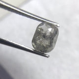Salt and Pepper 1.31ct Radiant Rosecut Double Cut 6.69 x 5.20 x 3.51 mm SP2114