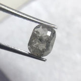 Salt and Pepper 1.31ct Radiant Rosecut Double Cut 6.69 x 5.20 x 3.51 mm SP2114