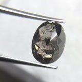 Salt and Pepper 2.43ct Oval Rosecut Double Cut 9.50 x 7.00 x 4.57 mm SP2106