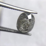 Salt and Pepper 2.78ct Oval Rosecut Double Cut 9.04 x 7.00 x 4.57 mm SP2107