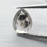 Salt and Pepper 0.73ct Pear Rosecut 7.55x5.88x2.17mm SP1437