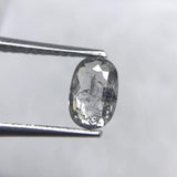 Salt and Pepper 0.67ct Oval Rosecut Double Cut 6.75 x 4.43 x 2.28mm