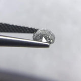 Salt and Pepper 0.67ct Oval Rosecut Double Cut 6.75 x 4.43 x 2.28mm