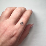 Salt and Pepper 0.73ct Pear Rosecut 7.55x5.88x2.17mm SP1437
