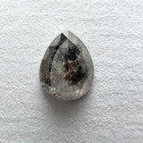 Salt and Pepper 0.73ct Pear Rosecut 7.55x5.88x2.17mm SP1437