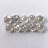 0.76cttw 10pc ~2.4mm Hexagon Shape Rosecut Parcel RUS154-3