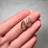 Matching Pair 5.81cttw Pear Shape Rosecuts CH1466 & CH1465