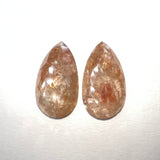 Matching Pair 6.20cttw Pear Shape Rosecuts RUS1347 & RUS1348