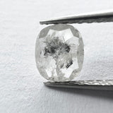 Salt and Pepper 0.80ct Oval Rosecut 6.71x5.72x2.50mm SP1463