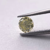 0.13ct 3.4mm Yellow Round Brilliant F029-11