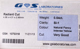 0.54ct 4.38x4.31x2.95mm Radiant Cut F-132