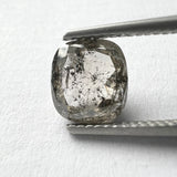 Salt and Pepper 1.58ct Cushion Rosecut Double Cut 7.54x6.86x3.00mm SP2012
