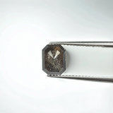 1.58ct Emerald Cut Salt and Pepper Rosecut Double Cut 7.50x5.80x3.60mm  SP6303