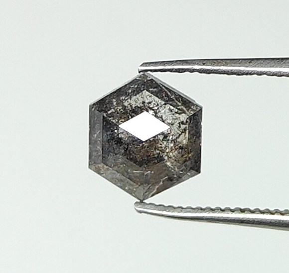 1.06ct Salt and Pepper 6.70x5.80x3.15mm Hexagon Rosecut SP1029-7