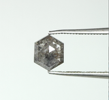 1.06ct Salt and Pepper 6.70x5.80x3.15mm Hexagon Rosecut SP1029-7