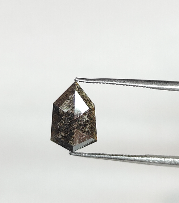 1.32ct Salt and Pepper Shield Shape Rosecut 10.65x7.05x2.10mm  SP8252