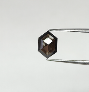 1.40ct   9.65x6.55x2.85mm  Salt and Pepper Hexagon Shape  Rosecut SP8251