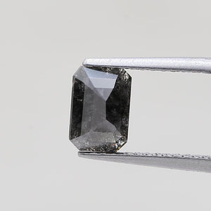 Salt and Pepper 1.38ct Emerald Cut Rosecut Double Cut 6.70x5.20x3.50mm  SP2304