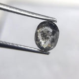 Salt and Pepper 0.62ct Oval Rosecut Double Cut 5.70 x 4.53 x 2.64 mm SP2112