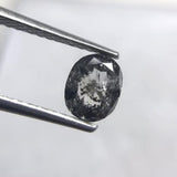 Salt and Pepper 0.62ct Oval Rosecut Double Cut 5.70 x 4.53 x 2.64 mm SP2112