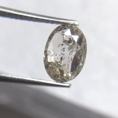 Salt and Pepper 1.40ct Oval Rosecut Double Cut 8.93 x 6.22 x 2.62 mm SP2115
