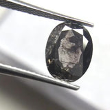 Salt and Pepper 2.43ct Oval Rosecut Double Cut 9.50 x 7.00 x 4.57 mm SP2106