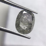 Salt and Pepper 2.78ct Oval Rosecut Double Cut 9.04 x 7.00 x 4.57 mm SP2107