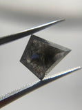 Salt and Pepper 1.36ct Kite Double Rosecut 10.30 x 9.05 x 2.45mm SP2201
