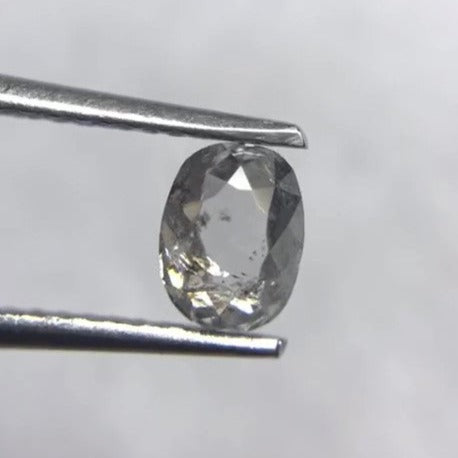 Salt and Pepper 0.63ct Oval Rosecut Double Cut 5.73 x 4.36 x 2.65 mm SP2118