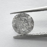 Salt and Pepper Round Brilliant  1.19ct 6.10x6.10x4.10mm SP1397 set in the mount