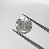 Salt and Pepper Round Brilliant  1.19ct 6.10x6.10x4.10mm SP1397 set in the mount