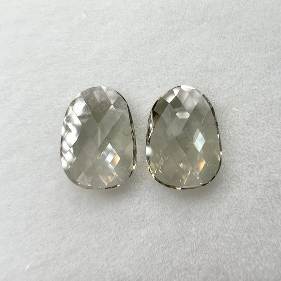 Matching Pair 3.18cttw Amorphous Shape Rosecuts CH2613