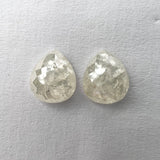 Matching Pair (2.07) 4.09cttw Pear Shape Rosecuts IC3217 set in the mount