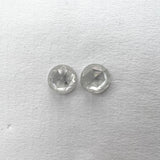 Matching Pair (0.60) 1.24cttw of Round Rosecuts IC3020/2492 set in the mount