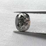 Salt and Pepper 1.08ct Oval Rosecut 6.63x5.41x3.05mm SP1452