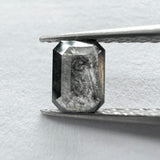Salt and Pepper 0.68ct Emerald Cut Rosecut 5.43x4.00x2.51mm  SP1444