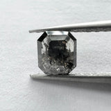 Salt and Pepper 0.68ct Radiant Rosecut 5.21x4.80x2.25mm SP1442