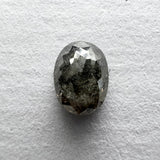 Salt and Pepper 0.68ct Oval Rosecut 6.12x4.51x2.60mm SP1465