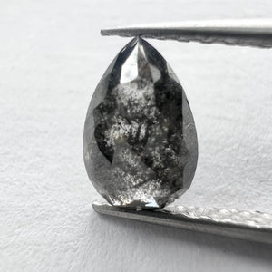 Salt and Pepper 1.12ct Pear Rosecut Double Cut 8.95x5.45x2.65mm SP8253