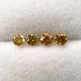 1.19cttw 4pc ~4.00mm Yellow Round Parcel F-068