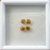 1.19cttw 4pc ~4.00mm Yellow Round Parcel F-068