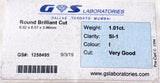 GemScan Certified 1.01ct SI1-I 6.62x6.57x3.86mm Round Brilliant DDL2053