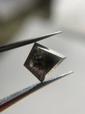 Salt and Pepper 1.36ct Kite Double Rosecut 10.30 x 9.05 x 2.45mm SP2201